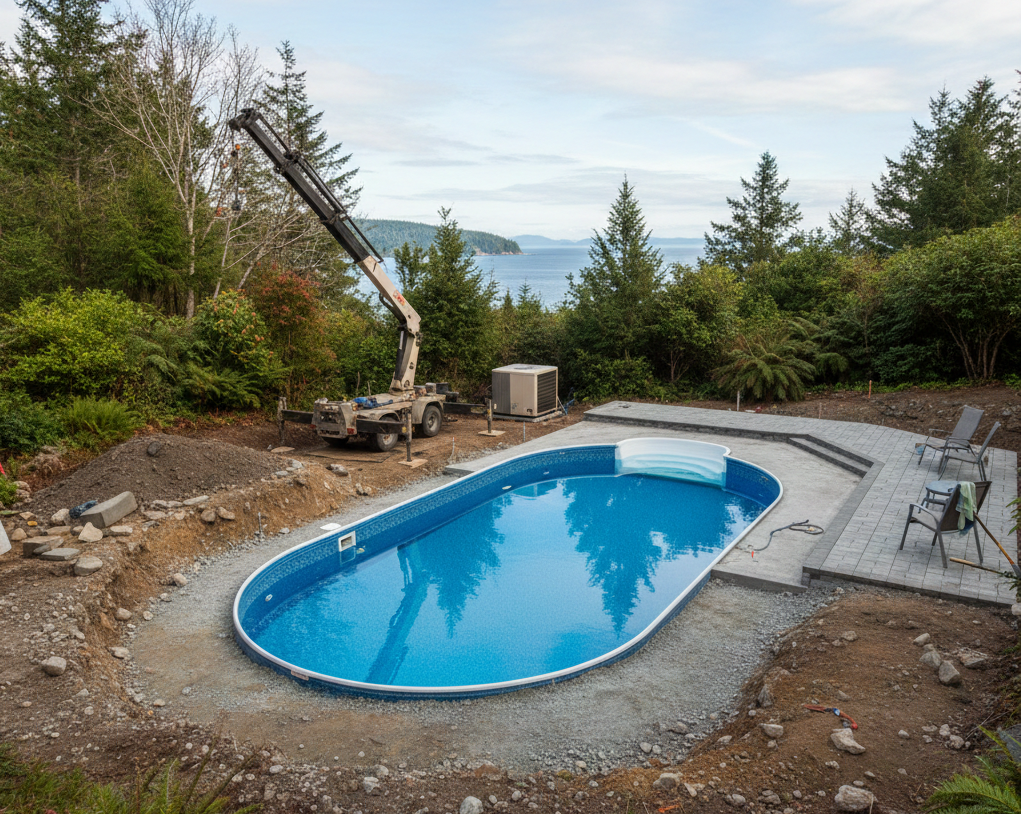 Fiberglass Pool Cost in Vancouver Island: 2026 Pricing Guide 3 Fiberglass pool installation cost Aqua Flow Pools