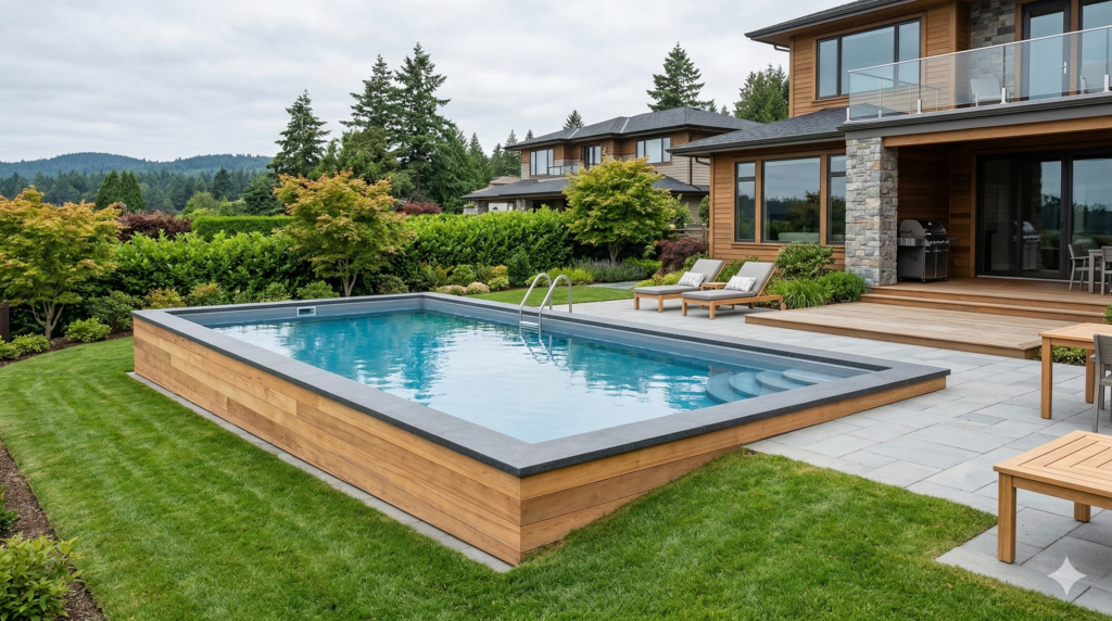 Fiberglass Inground Pools: What Makes Them a Smart Long-Term Choice? 5 Semi-inground pool Aqua Flow Pools
