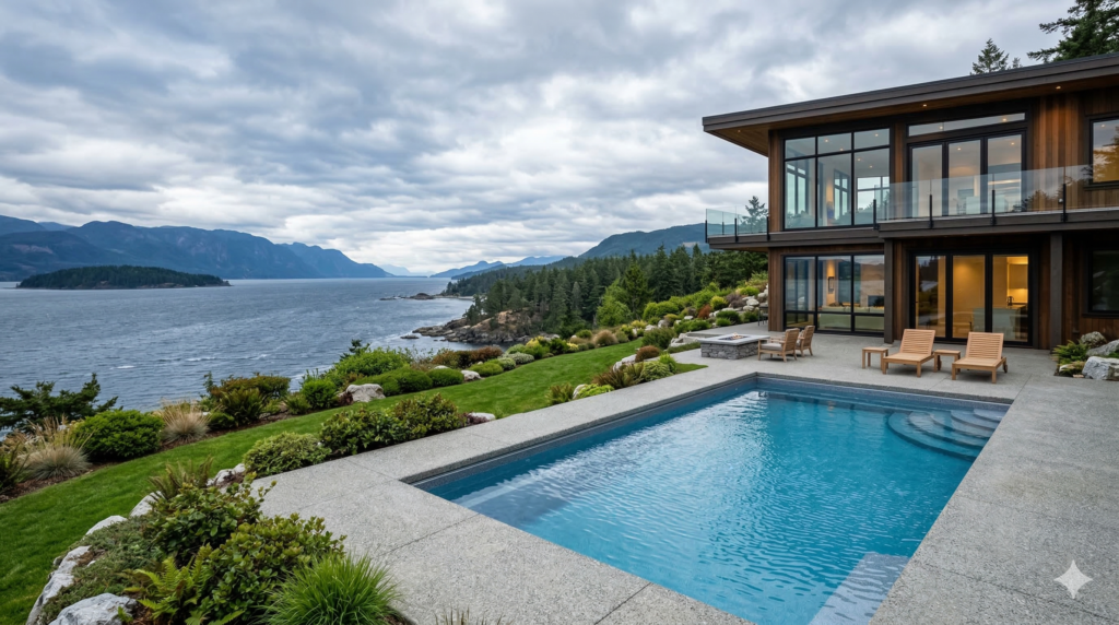 Heated Fiberglass Pools: Extending Your Swim Season on Vancouver Island Gemini Generated Image lfilnilfilnilfil